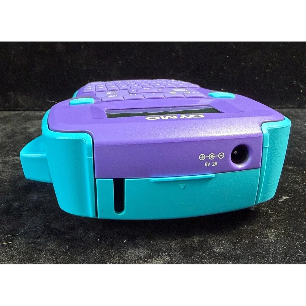 Dymo ColorPop Label Maker: Purple/Teal Handheld QWERTY D1 Printer 2002150, WORKS